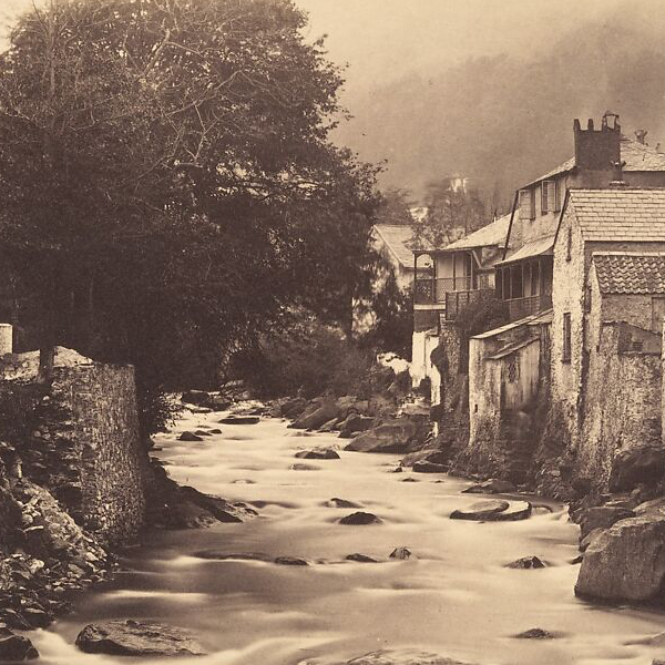 old photograph of river in Devon